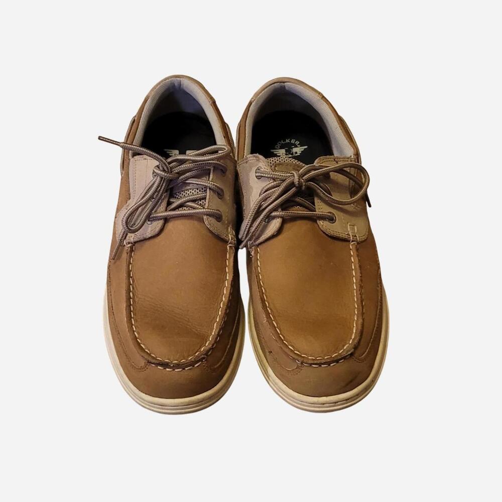 Mens Dockers Tan leather oxford casual dress shoes Size 12